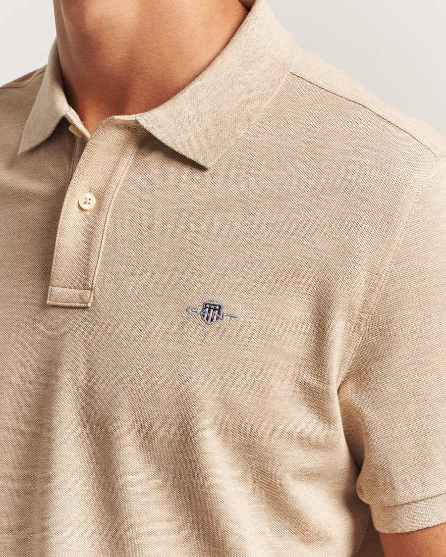 Men | Polo Shirts | GANT | The Original Polo Khaki Melange