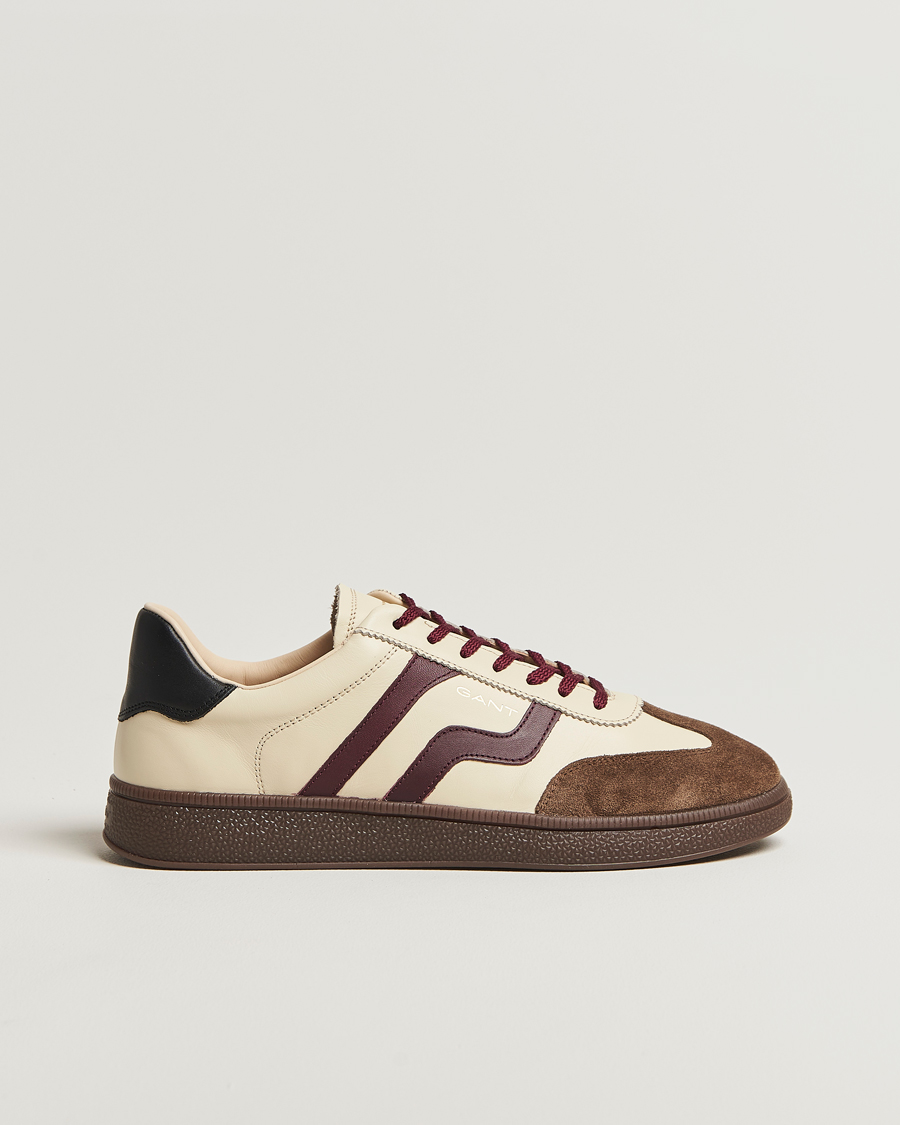 Men | Sneakers | GANT | Cuzmo Leather/Suede Sneaker Ivory/Brown