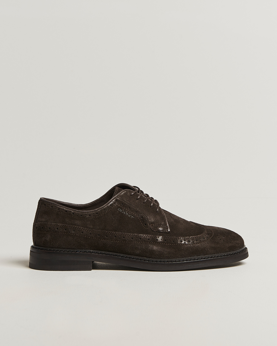 Men | GANT Bidford Suede Brouges Dark Brown | GANT | Bidford Suede Brouges Dark Brown