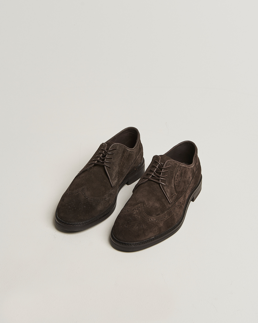 Men | GANT Bidford Suede Brouges Dark Brown | GANT | Bidford Suede Brouges Dark Brown
