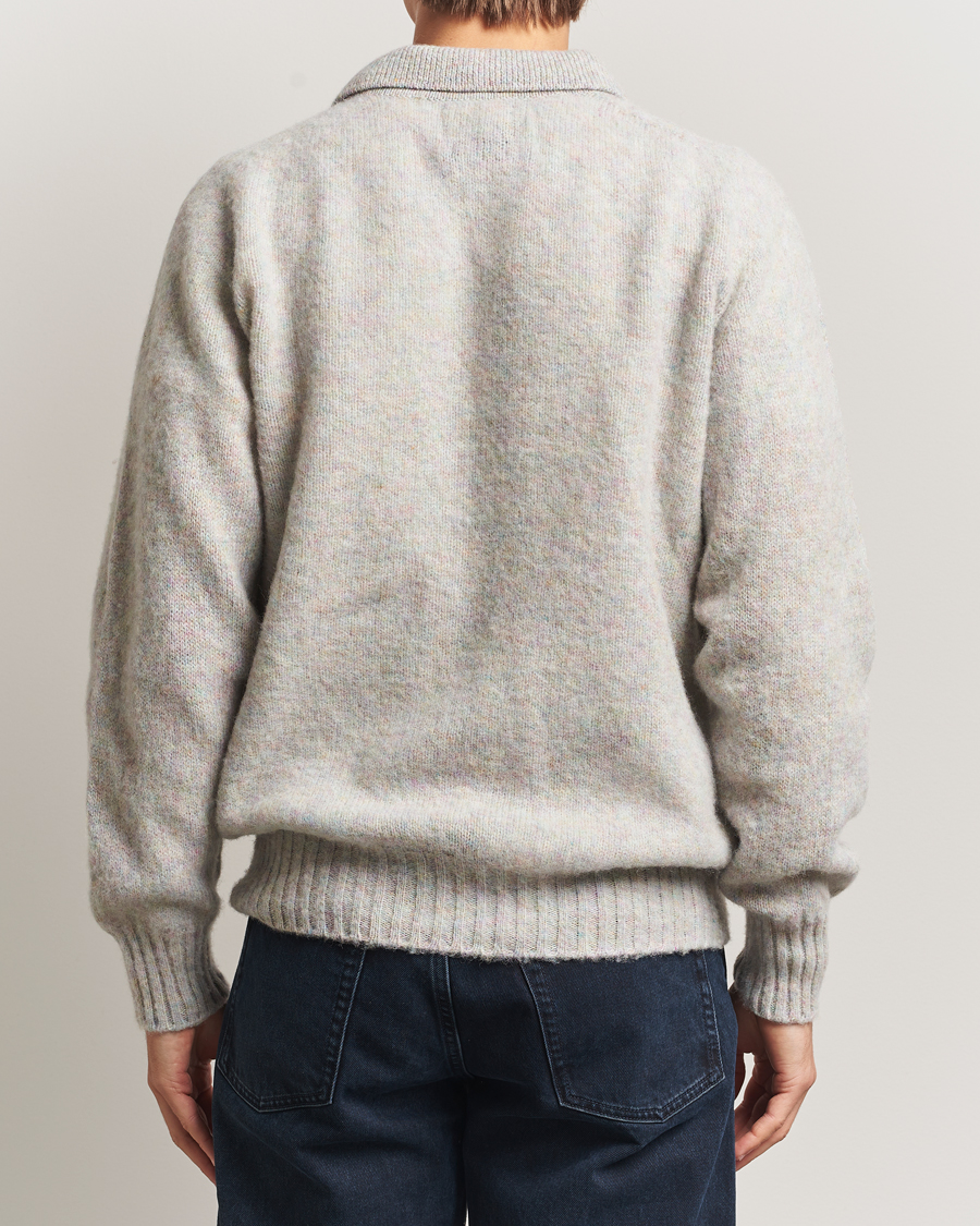 Men | Sweaters & Knitwear | Howlin' | Brushed Wool Polo Galaxy
