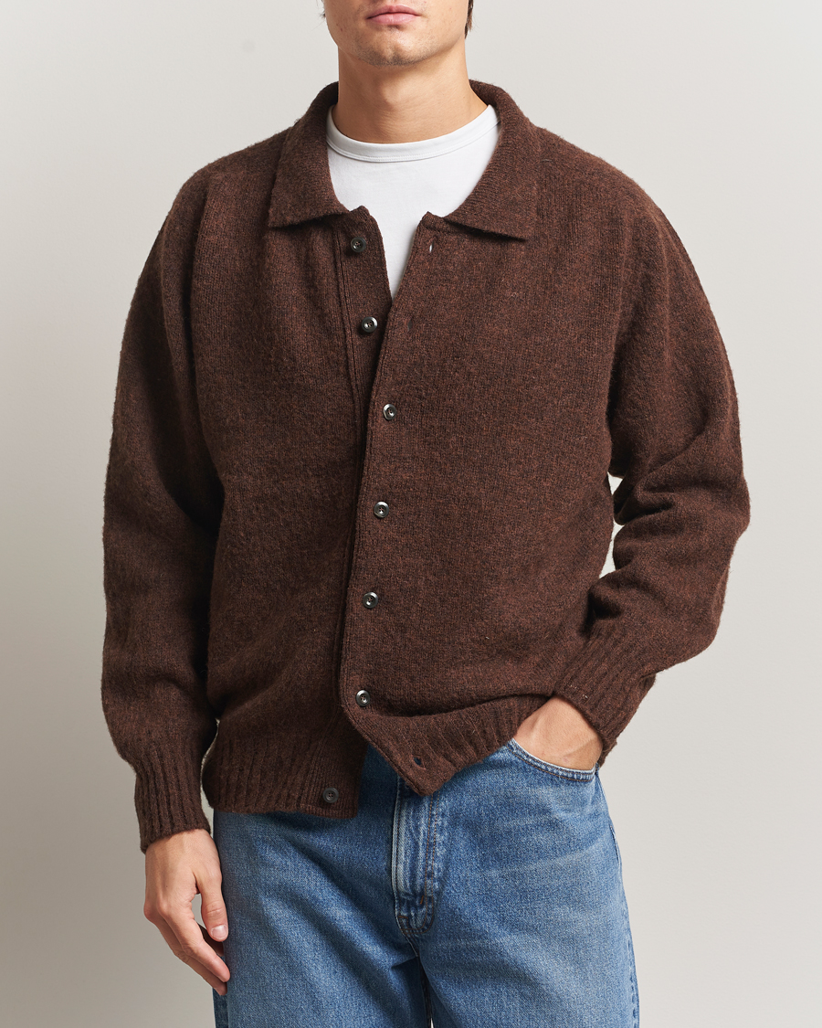 John Smedley Petworth Extra Fine Merino Cardigan Faulkner Brown at