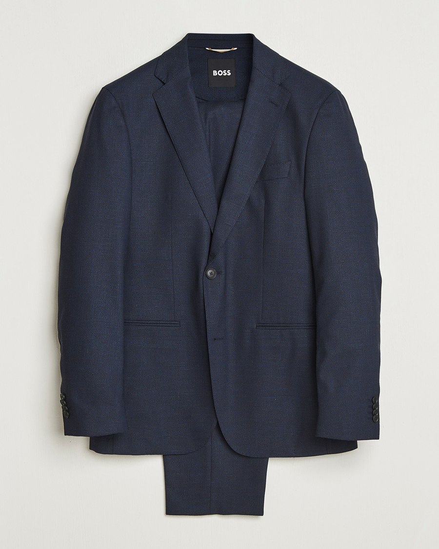 Men | Suits | BOSS BLACK | Huge Wool Suit Dark Blue
