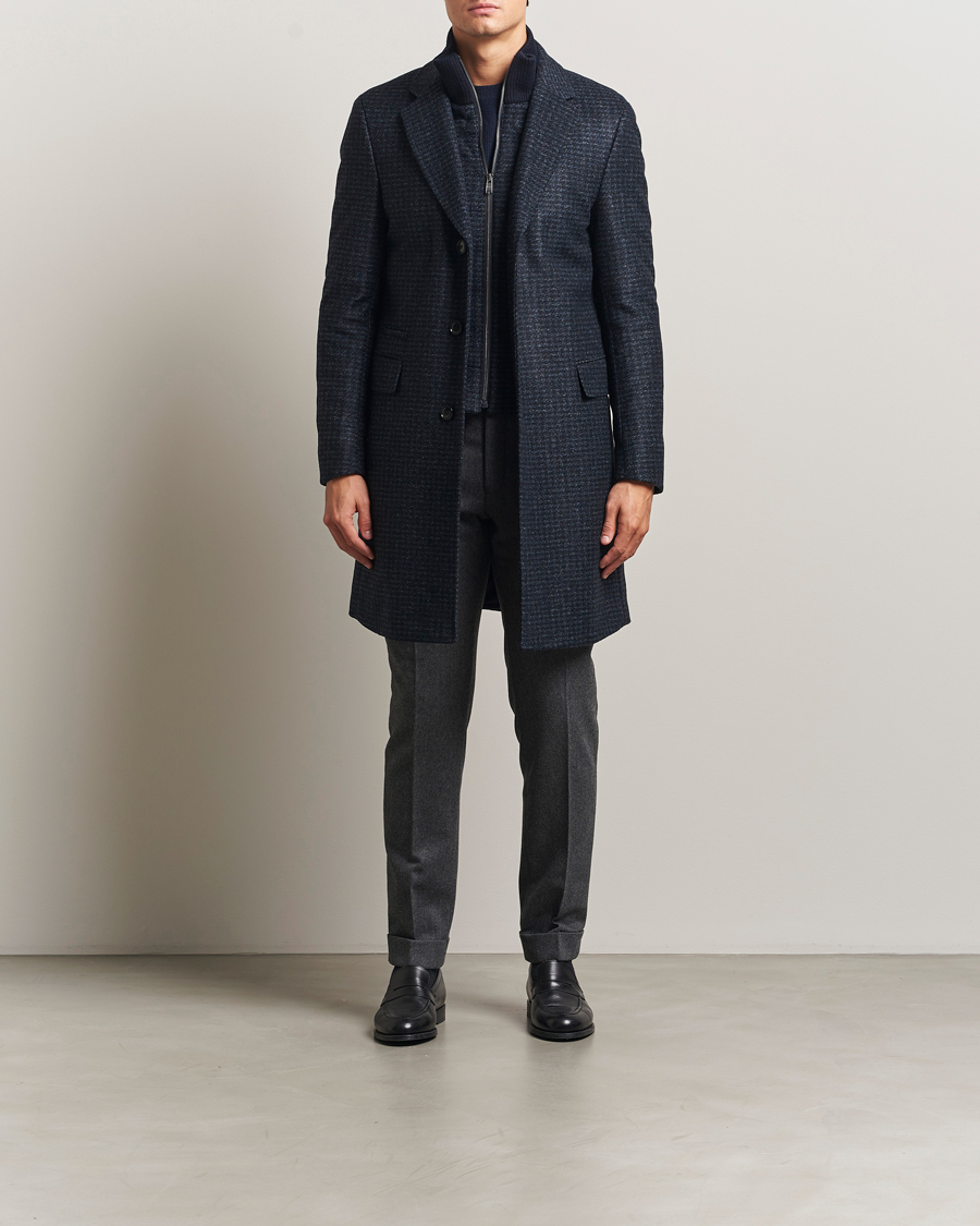 Men | Coats & Jackets | BOSS BLACK | Hyde Wool Bib Coat Dark Blue