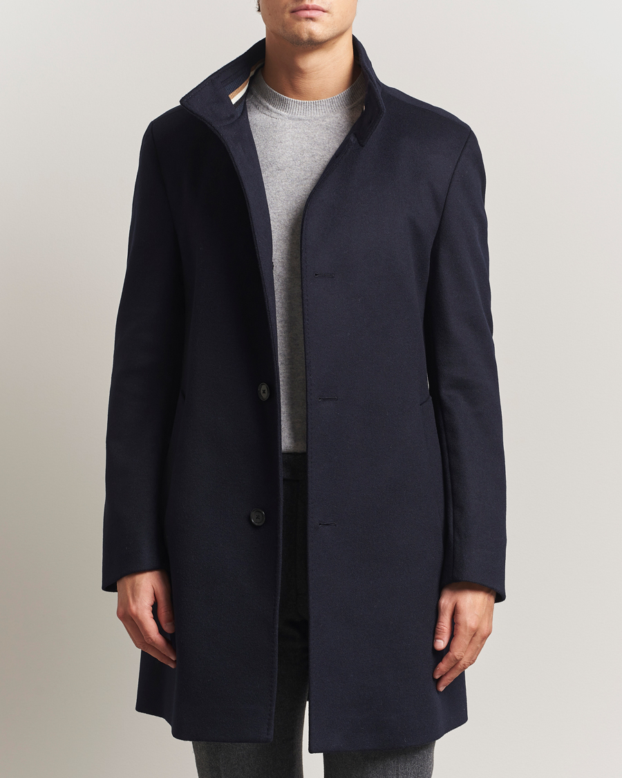 PS Paul Smith Wool Coat Navy at CareOfCarl.com