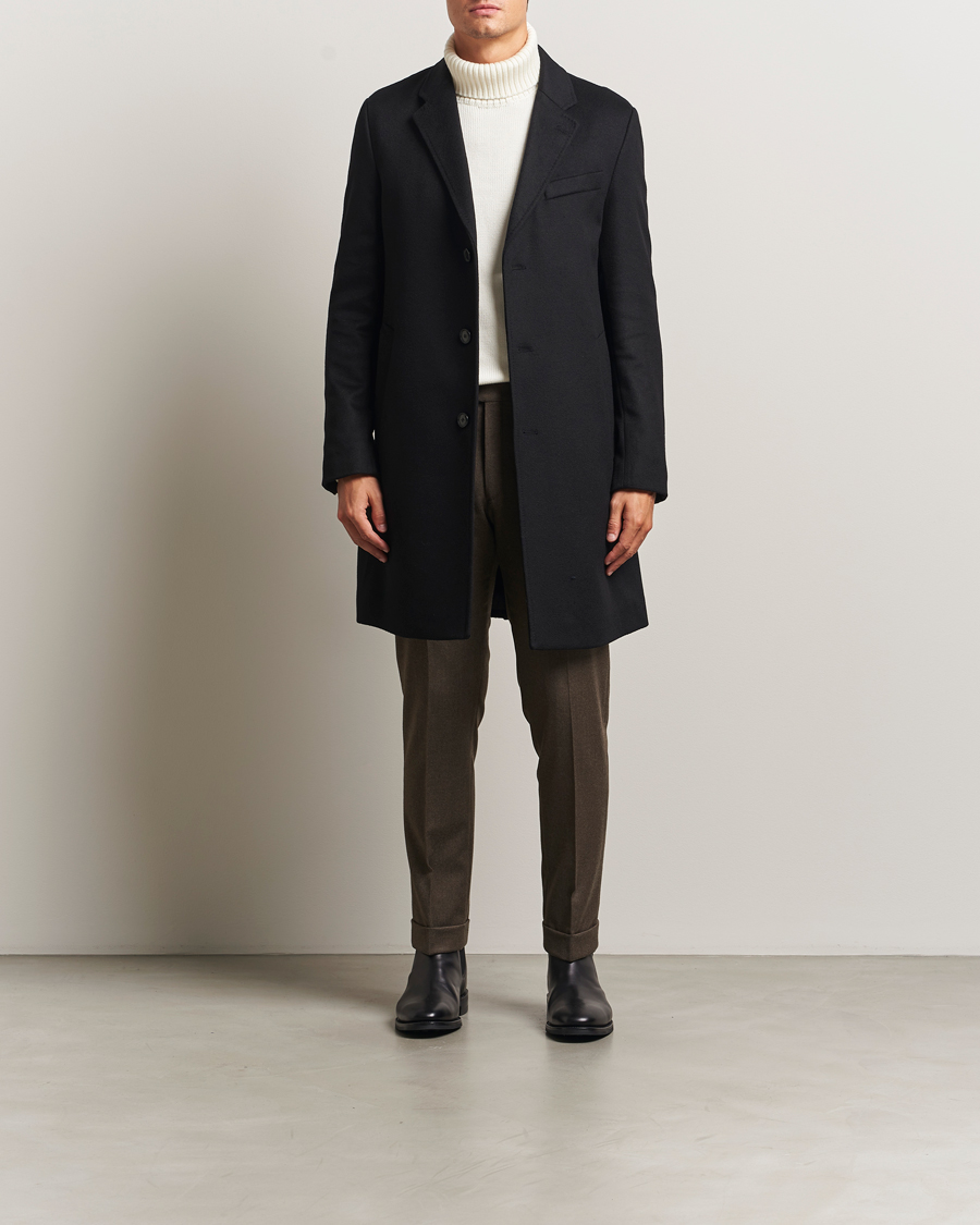 Men | Coats & Jackets | BOSS BLACK | Hyde Wool Coat Black