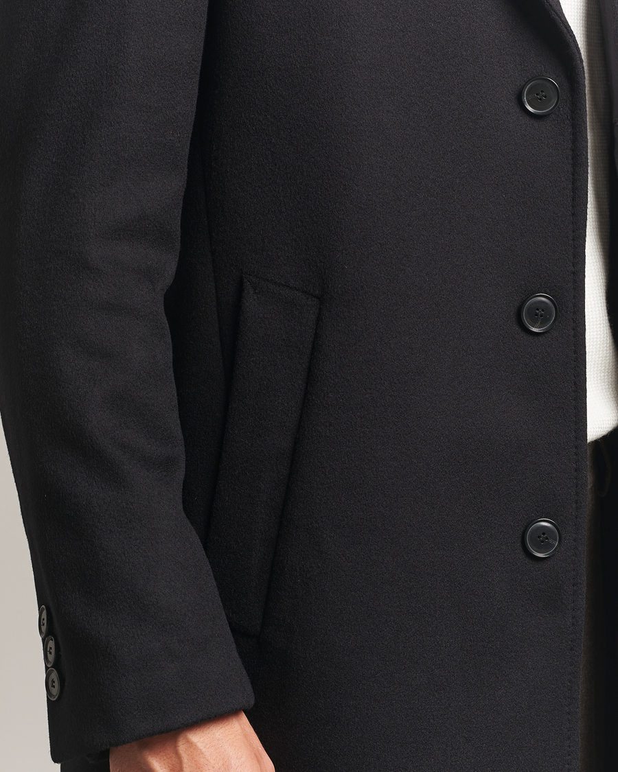 Men | Coats & Jackets | BOSS BLACK | Hyde Wool Coat Black
