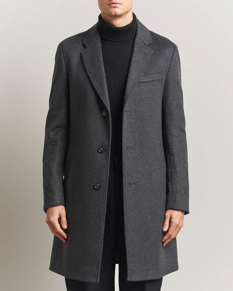 Men | Coats & Jackets | BOSS BLACK | Hyde Wool Coat Medium Grey