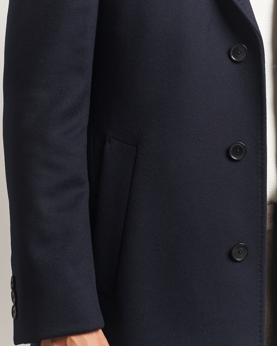 Men | Coats & Jackets | BOSS BLACK | Hyde Wool Coat Dark Blue