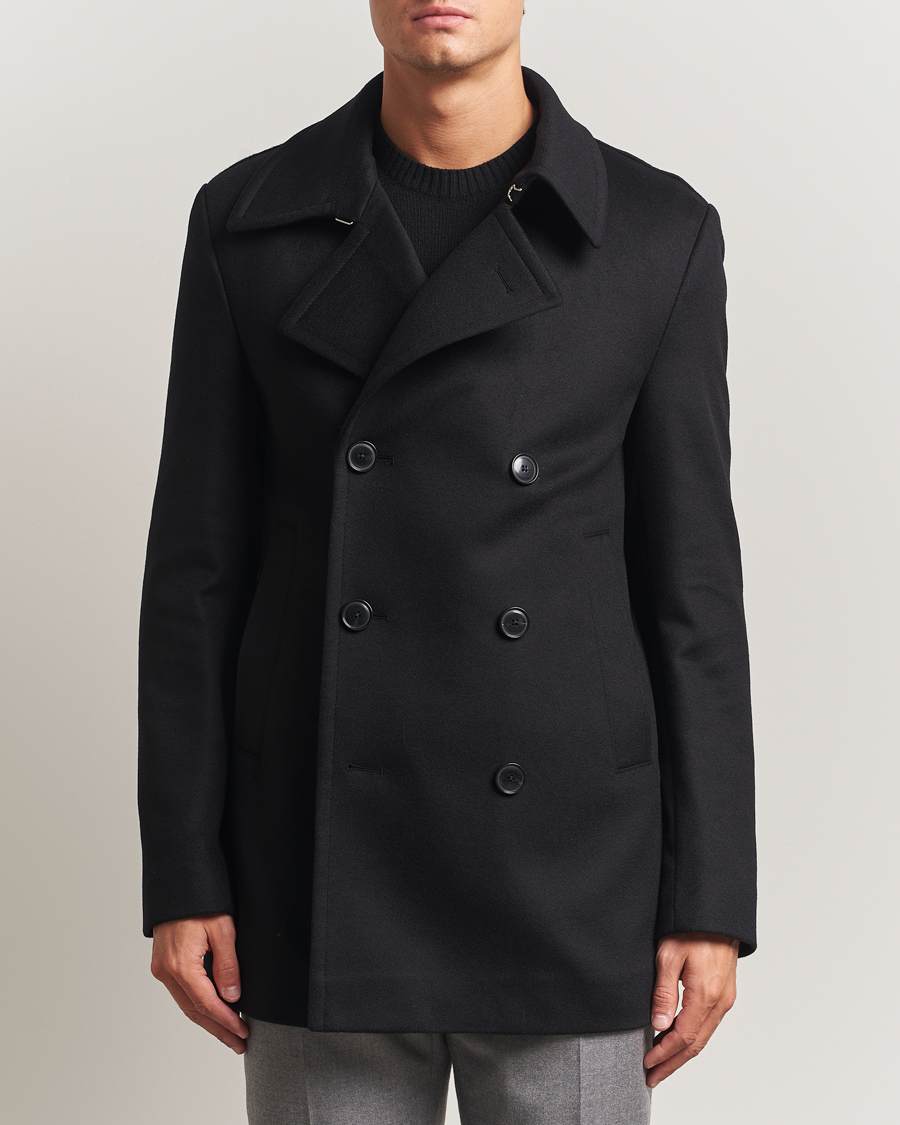 Harris Wharf London Boucle Peacoat Navy at CareOfCarl.com