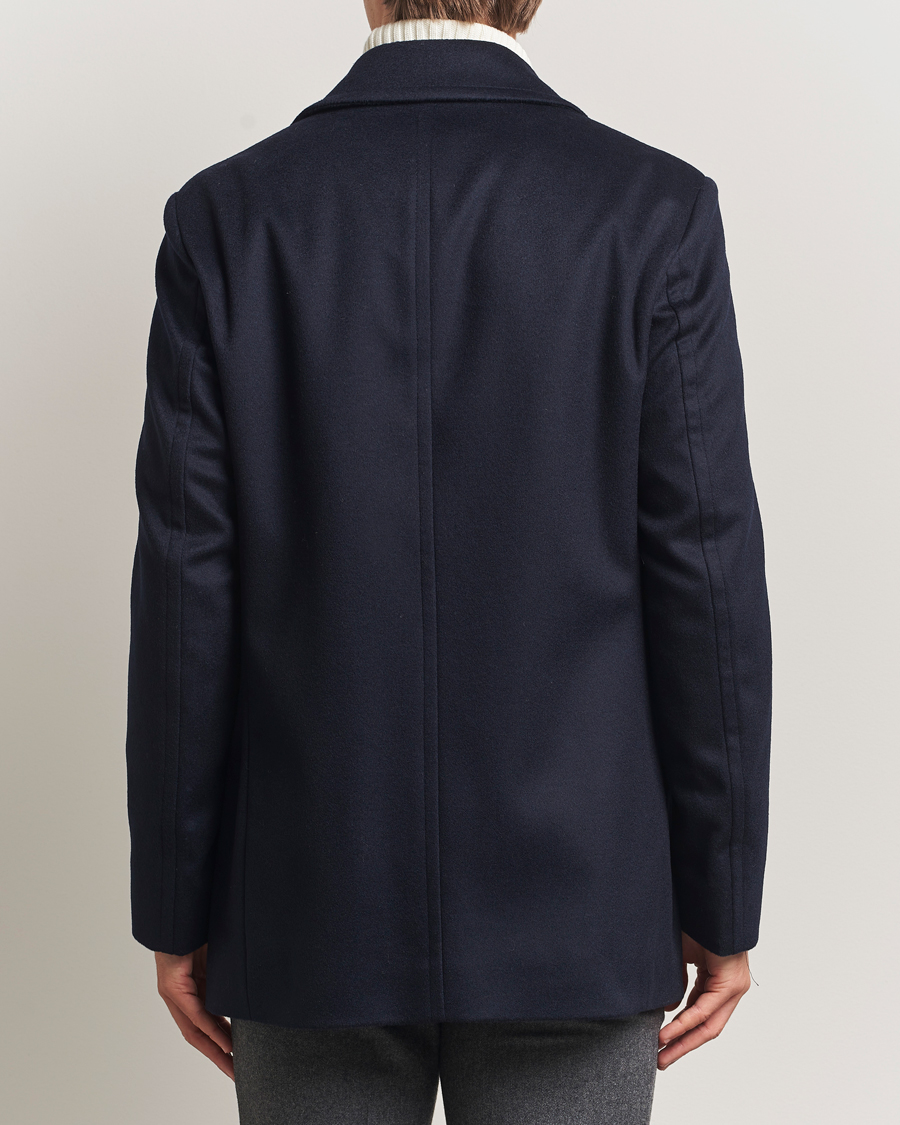Men | Coats & Jackets | BOSS BLACK | Hyde Wool Peacoat Dark Blue