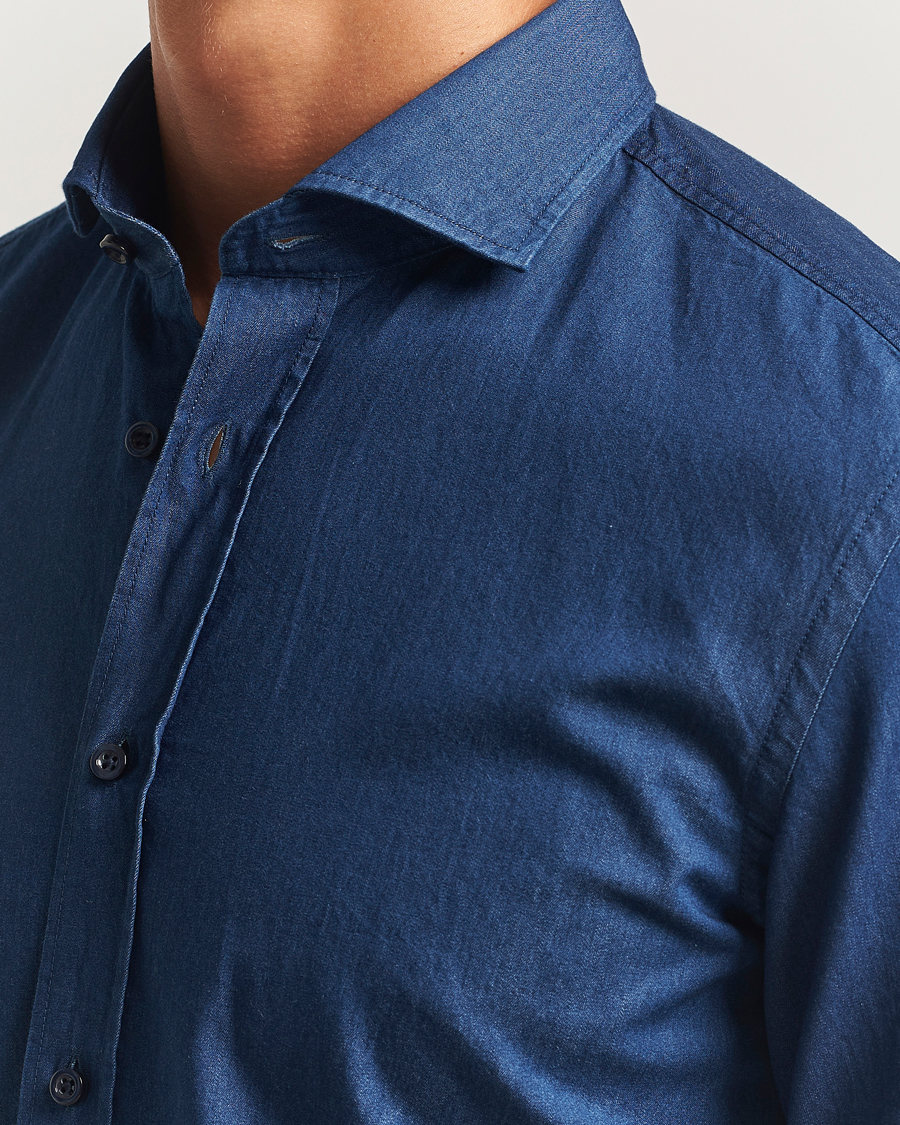 Men | Shirts | BOSS BLACK | Hank Denim Shirt Navy