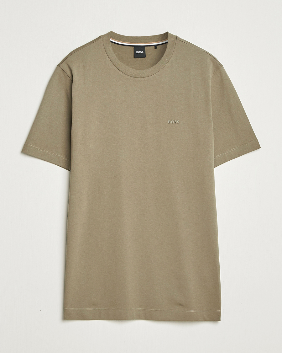Men | T-Shirts | BOSS BLACK | Thompson Crew Neck T-Shirt Open Green