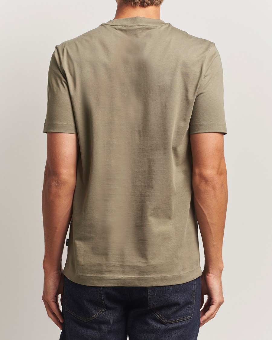 Men | T-Shirts | BOSS BLACK | Thompson Crew Neck T-Shirt Open Green