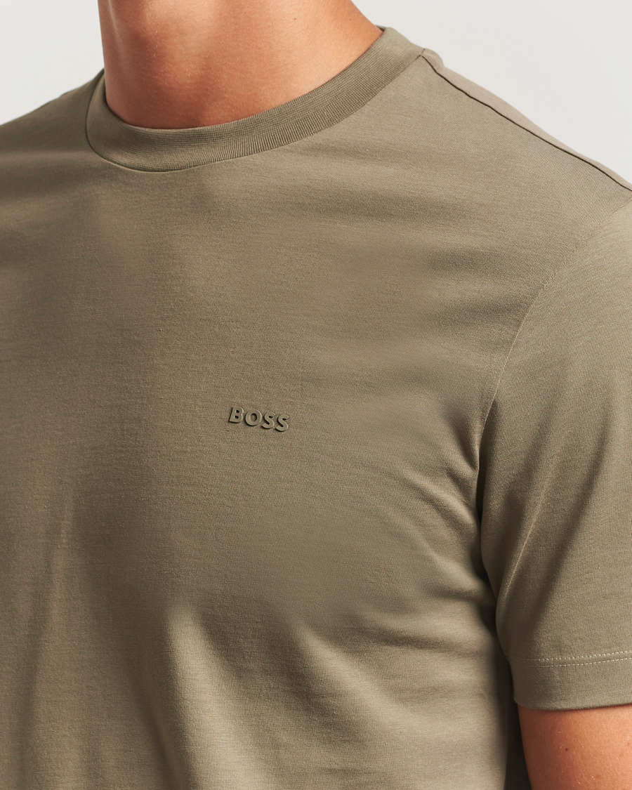 Men | T-Shirts | BOSS BLACK | Thompson Crew Neck T-Shirt Open Green