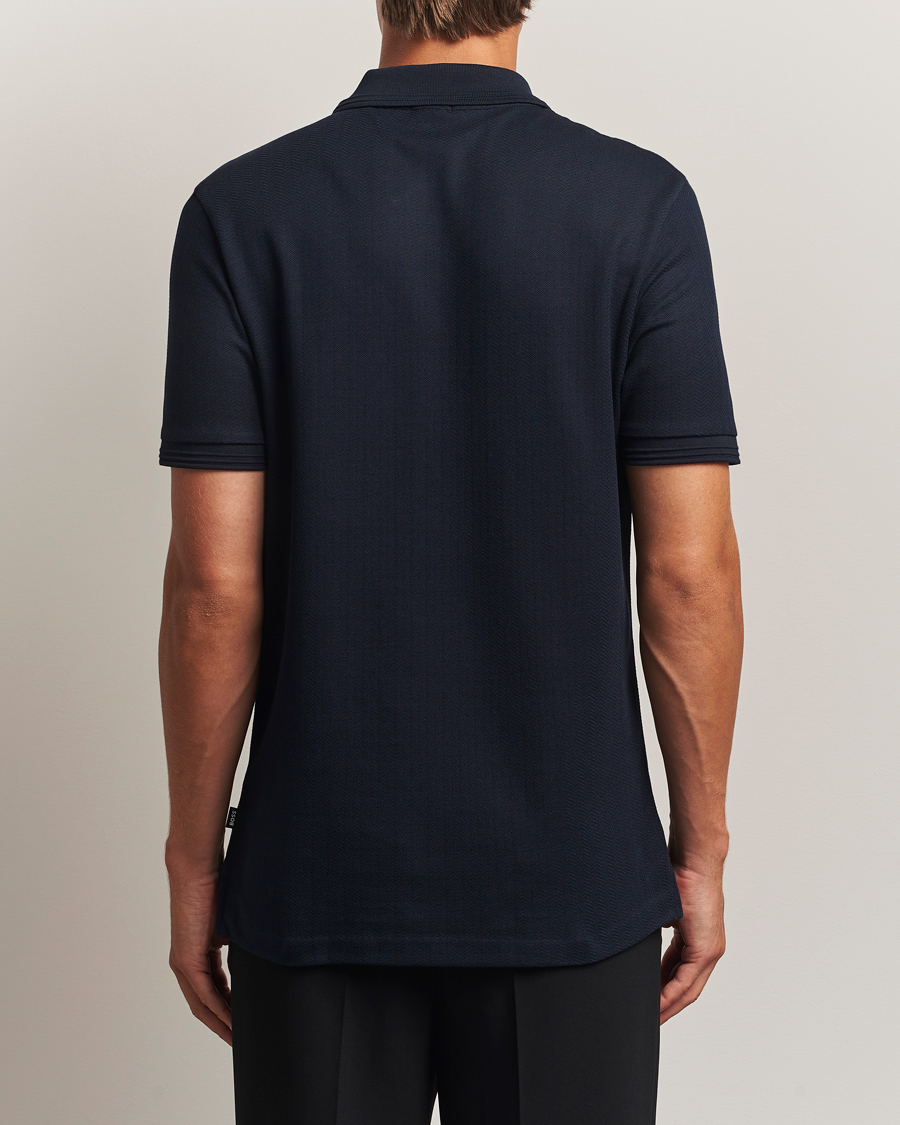 Men | Polo Shirts | BOSS BLACK | Parlay Structured Polo Dark Blue