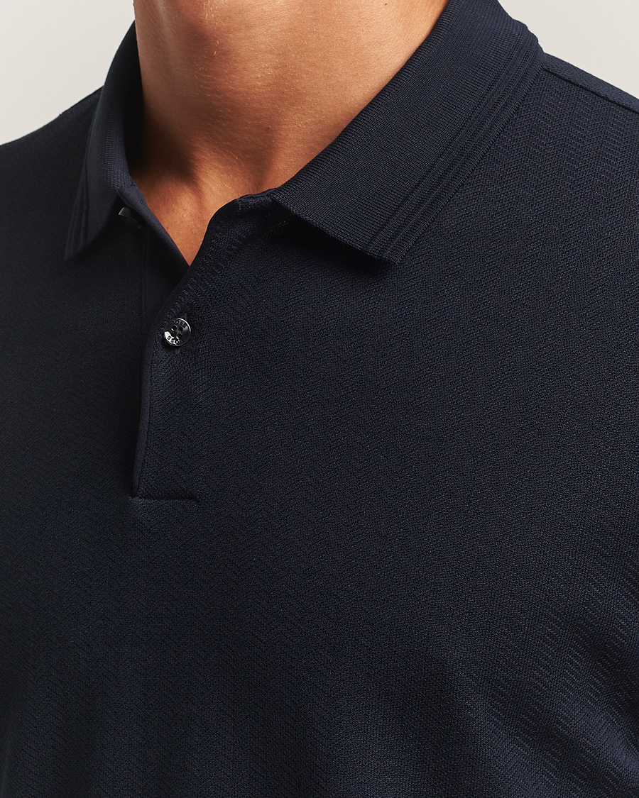 Men | Polo Shirts | BOSS BLACK | Parlay Structured Polo Dark Blue