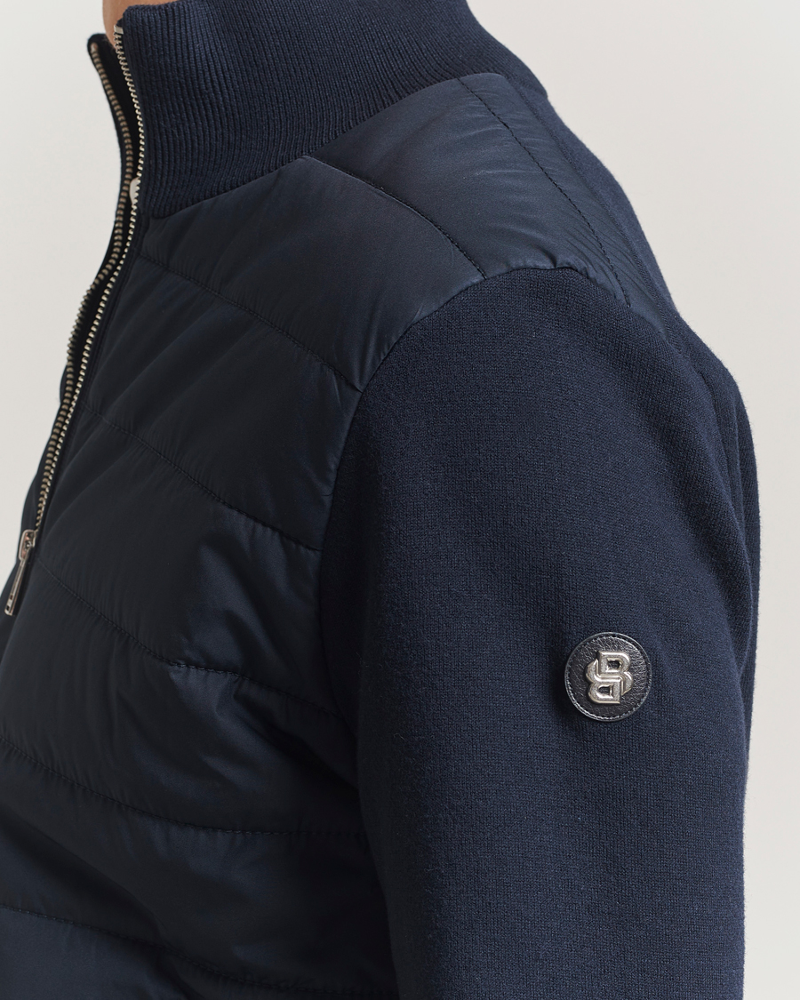Men | Coats & Jackets | BOSS BLACK | Hernest Hybrid Full Zip Dark Blue