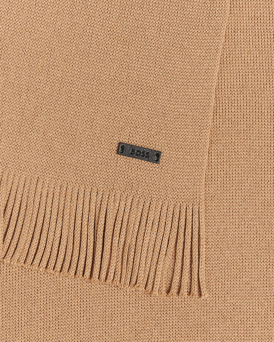 Men | Scarves | BOSS BLACK | Albas Wool Scarf Medium Beige