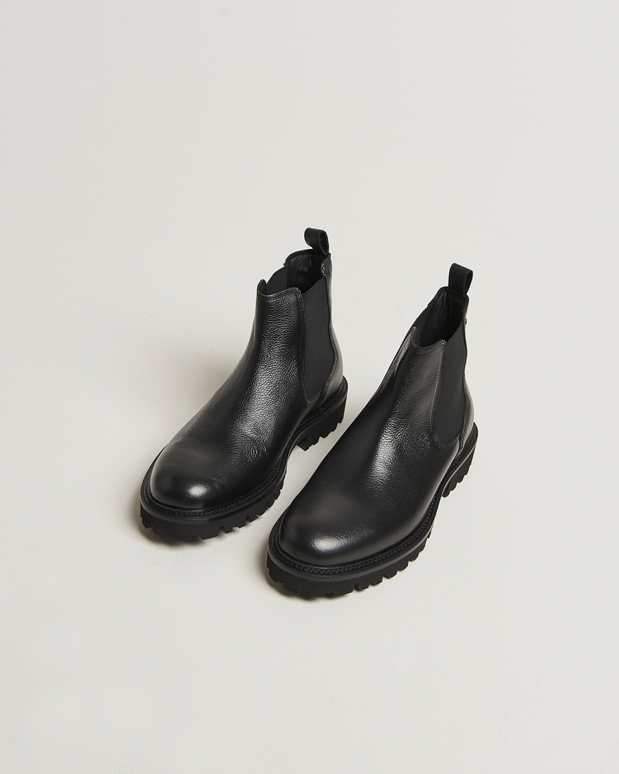 Men | Boots | BOSS BLACK | Julyo Leather Chelsea Boot Black