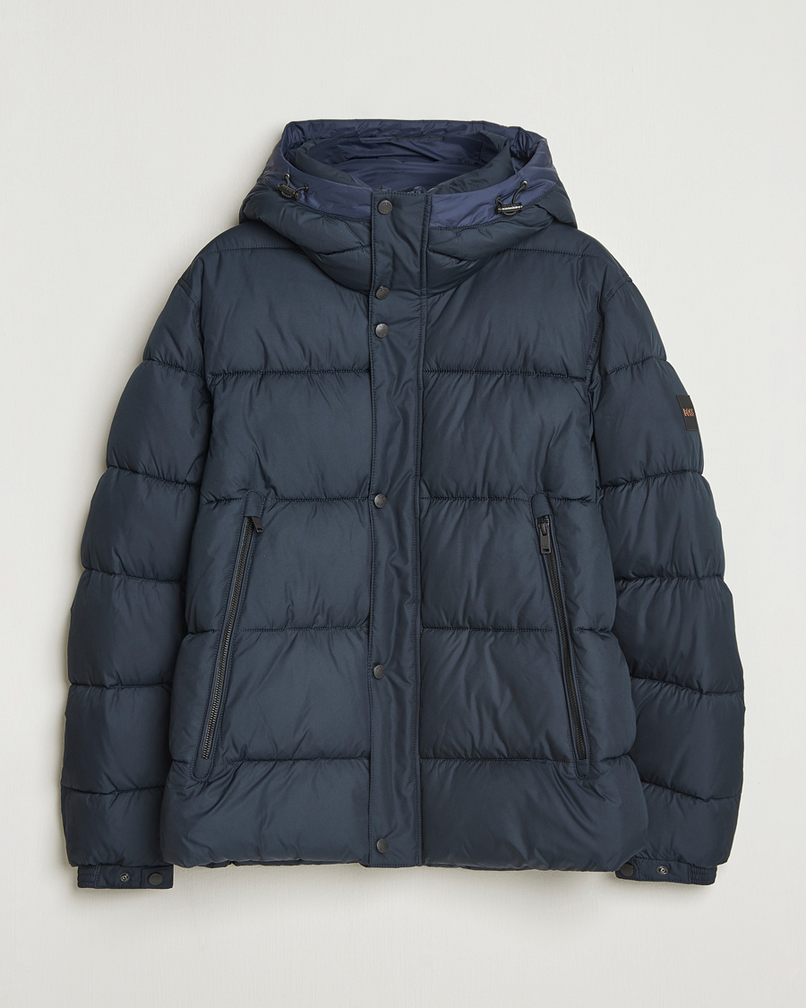 Men | Coats & Jackets | BOSS ORANGE | Omaris Down Hooded Jacket Dark Blue