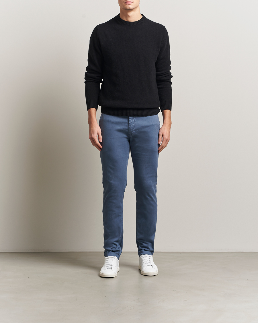 Men | Trousers | BOSS ORANGE | Cotton Chino Open Blue