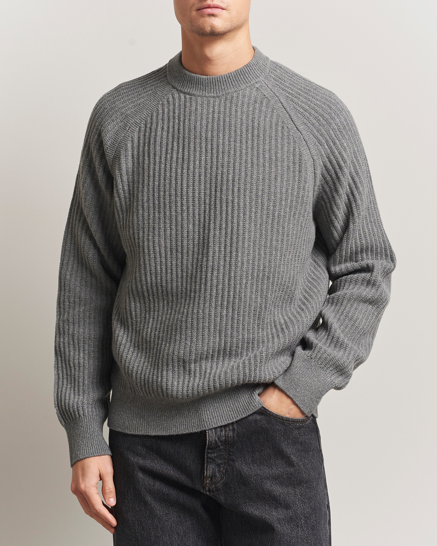 RHC Gradation Knit Pullover charcoal 美品 Bosse - Space Dye Grey - Grey knitted jumper with gradient effect