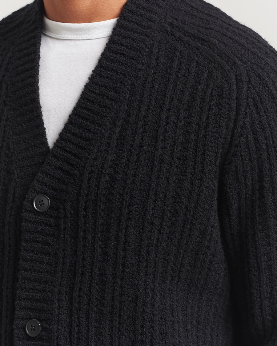 Men | Sweaters & Knitwear | BOSS ORANGE | Kortho Wool Knitted Cardigan Black