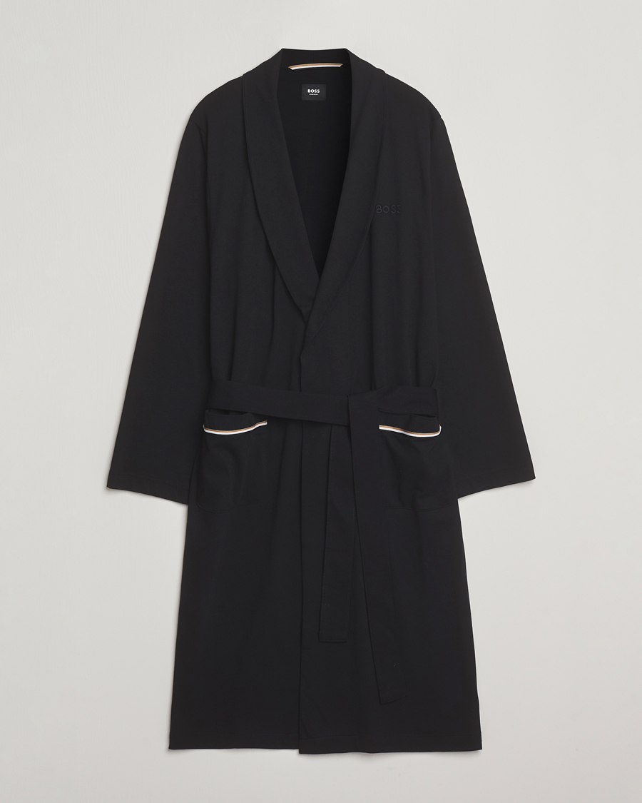 Men | Pyjamas & Robes | BOSS BLACK | Logo Robe Black