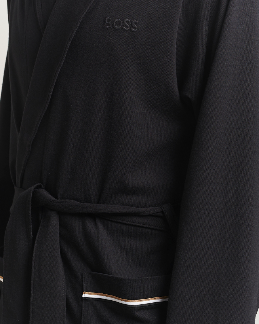Men | Pyjamas & Robes | BOSS BLACK | Logo Robe Black
