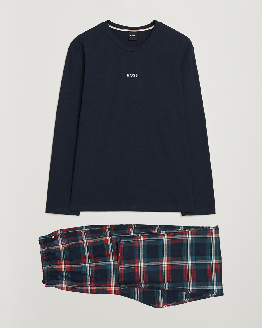 Men | Pyjamas & Robes | BOSS BLACK | Long Sleeve Pyjama Set Open Blue