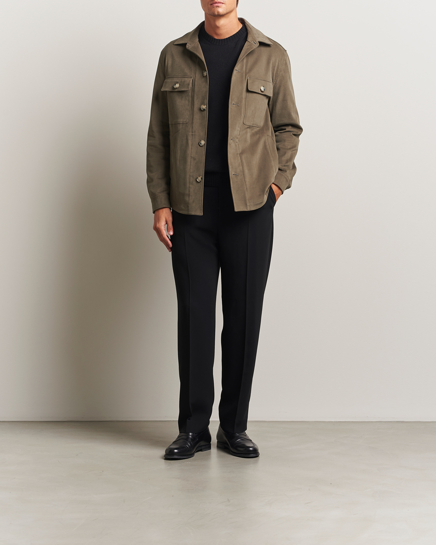 Men | Shirts | BOSS BLACK | Carper Cotton Overshirt Open Brown