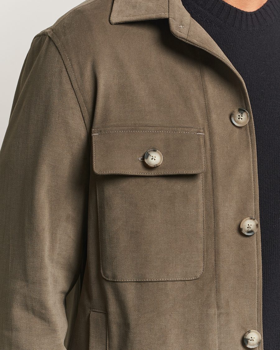 Men | Shirts | BOSS BLACK | Carper Cotton Overshirt Open Brown