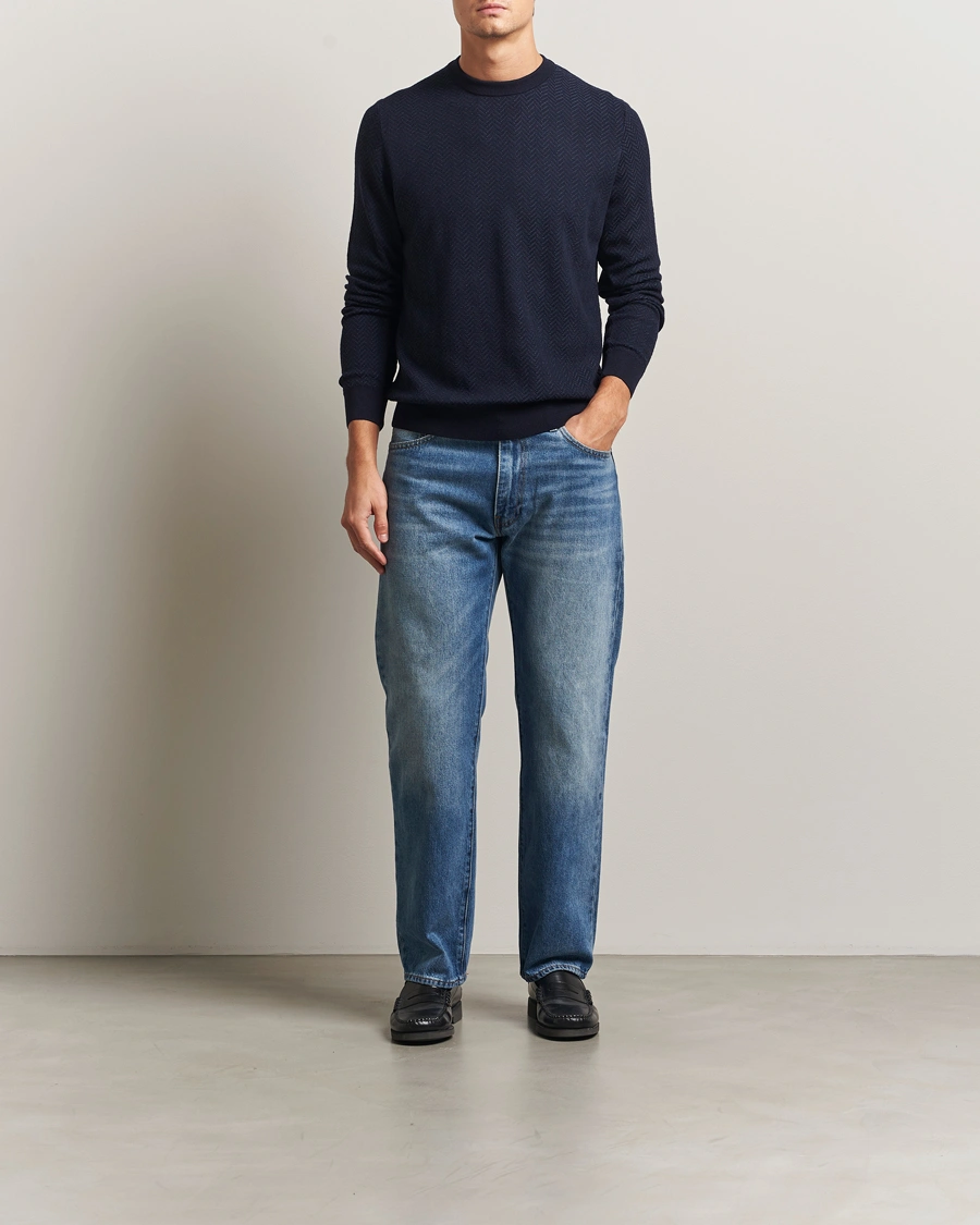 Men | Sweaters & Knitwear | BOSS BLACK | Habito Wool Knitted Sweater Dark Blue