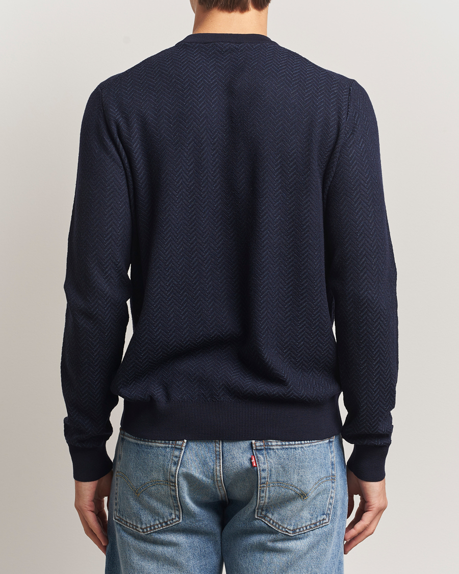Men | Sweaters & Knitwear | BOSS BLACK | Habito Wool Knitted Sweater Dark Blue