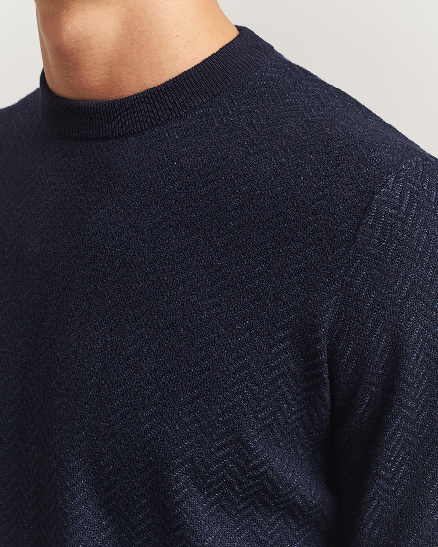Men | Sweaters & Knitwear | BOSS BLACK | Habito Wool Knitted Sweater Dark Blue