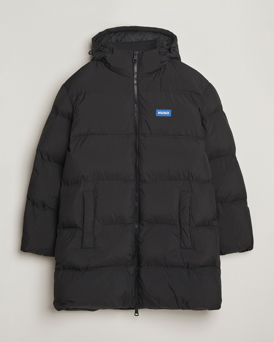 Men | Coats & Jackets | HUGO | Bodi Hooded Puffer Parka Black