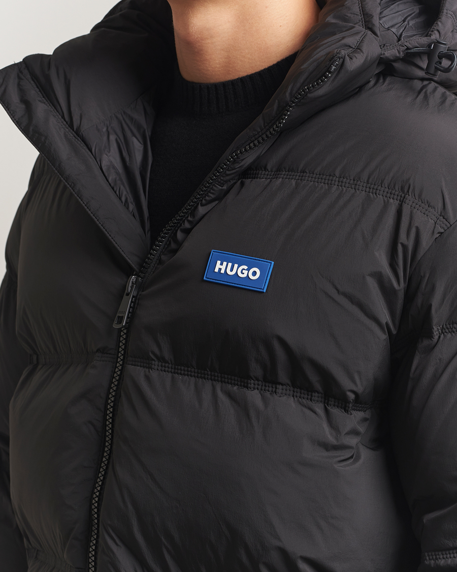 Men | Coats & Jackets | HUGO | Bodi Hooded Puffer Parka Black