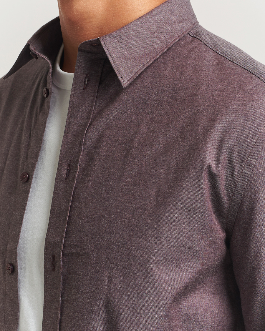 Men | Shirts | J.Lindeberg | Slim Fit Light Flannel Shirt Huckleberry
