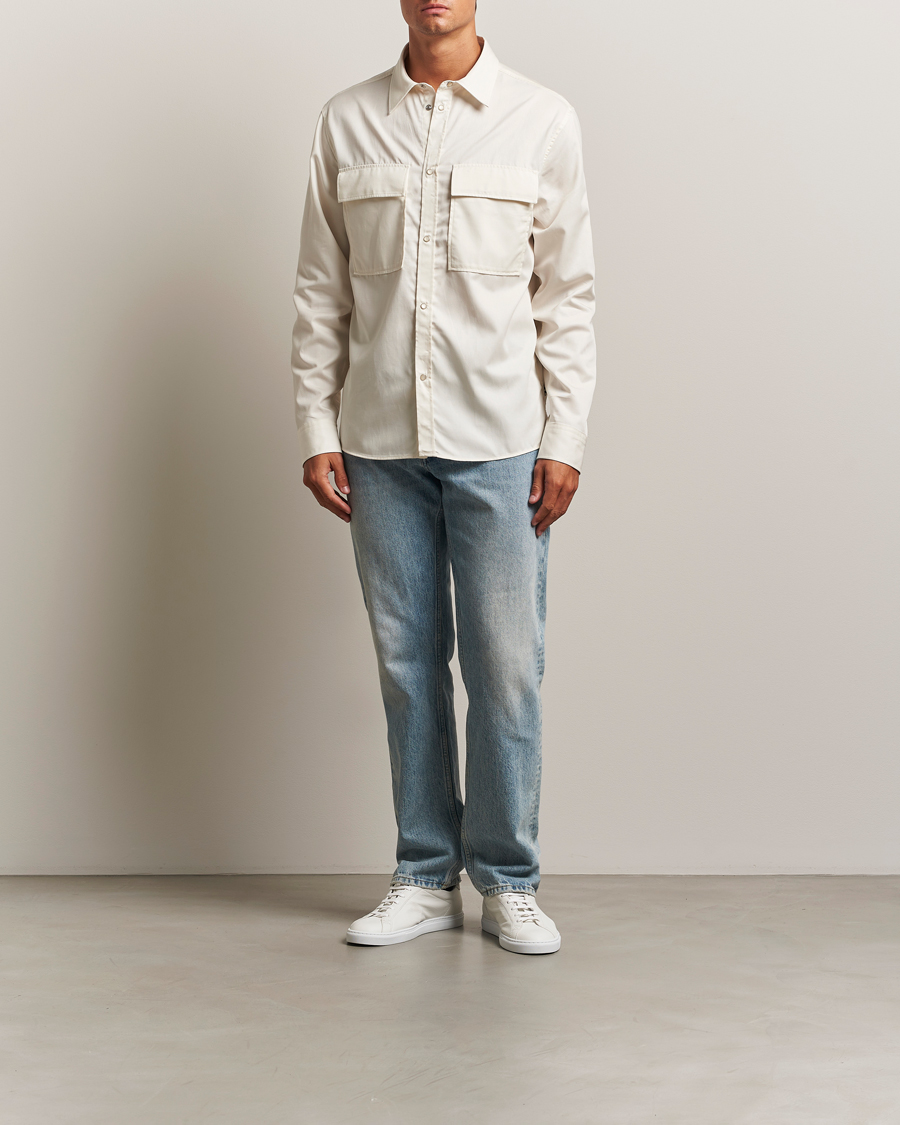 Men | Shirts | J.Lindeberg | Finnigan Tencel Twill Overshirt Cloud White