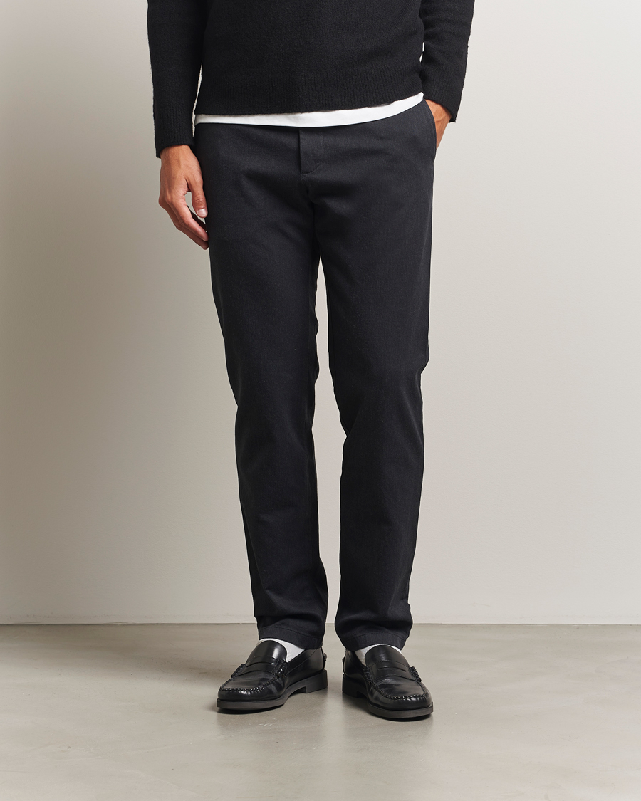 Jil Sander Wool Flannel Pants Grey Melange at CareOfCarl.com