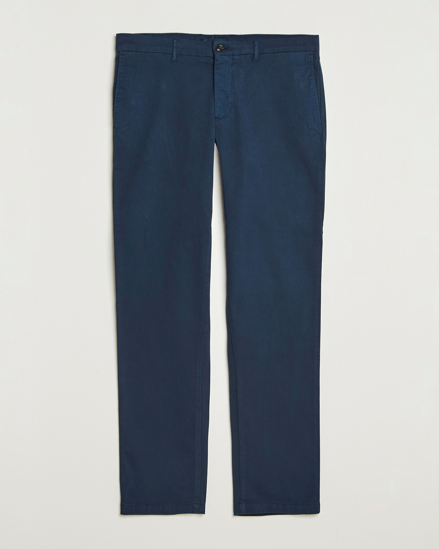 Men | Trousers | J.Lindeberg | Ched Cotton Stretch Chinos Navy