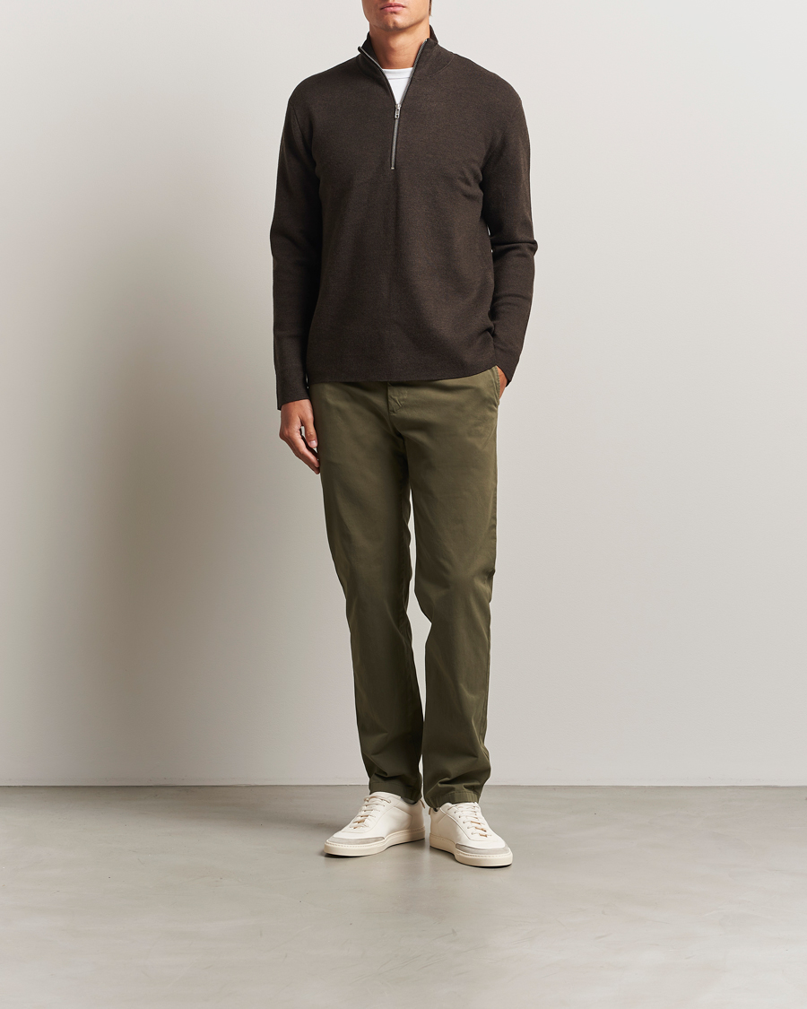 Men | Trousers | J.Lindeberg | Ched Cotton Stretch Chinos Forest Green