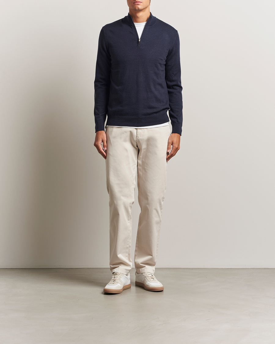 Men | Trousers | J.Lindeberg | Ched Cotton Stretch Chinos Moonbeam
