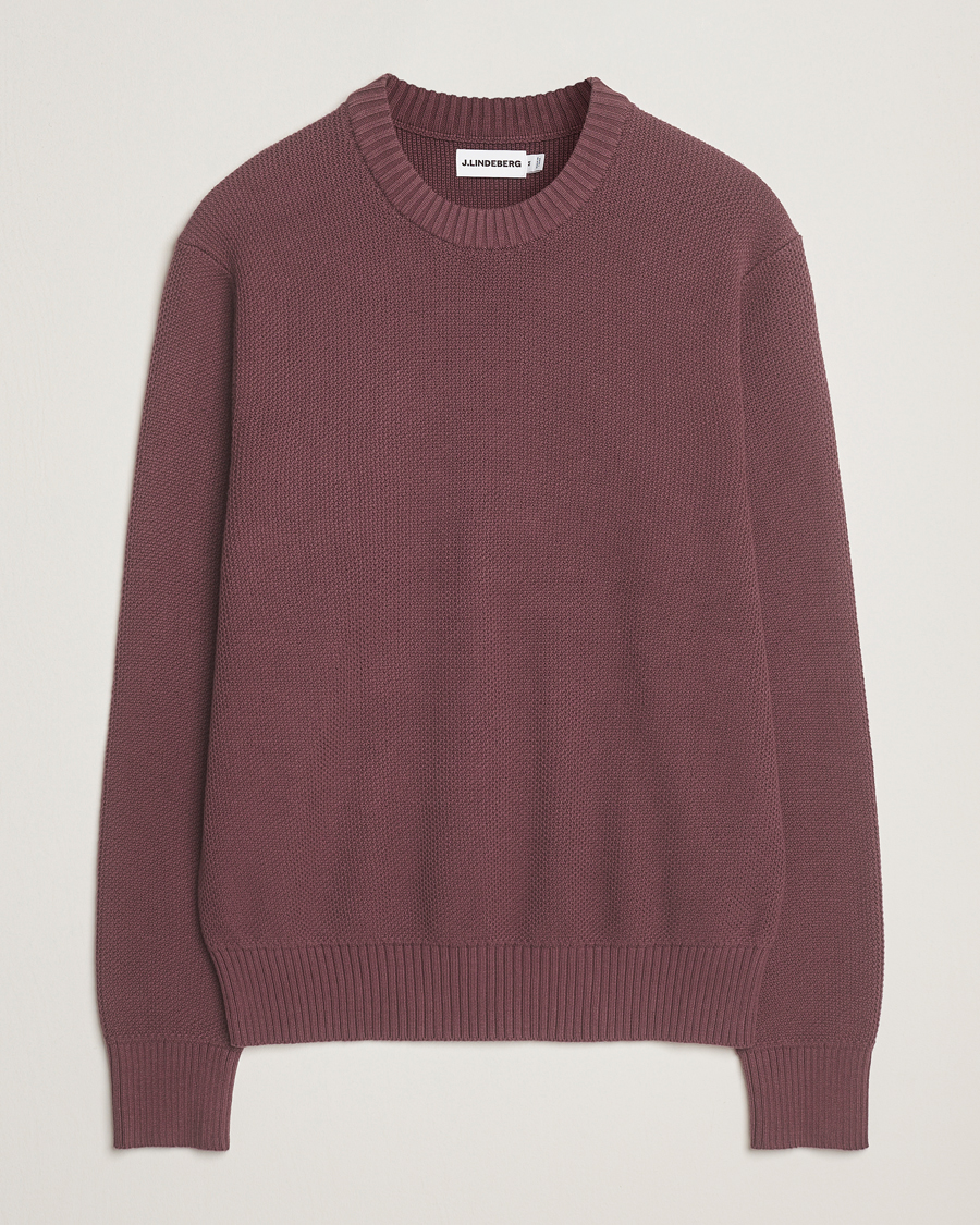 Men | Sweaters & Knitwear | J.Lindeberg | Oliver Structured Sweater Huckleberry
