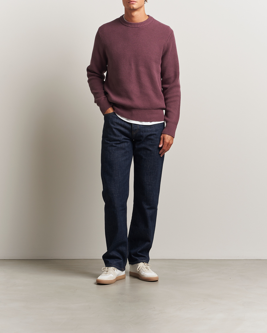 Men | Sweaters & Knitwear | J.Lindeberg | Oliver Structured Sweater Huckleberry