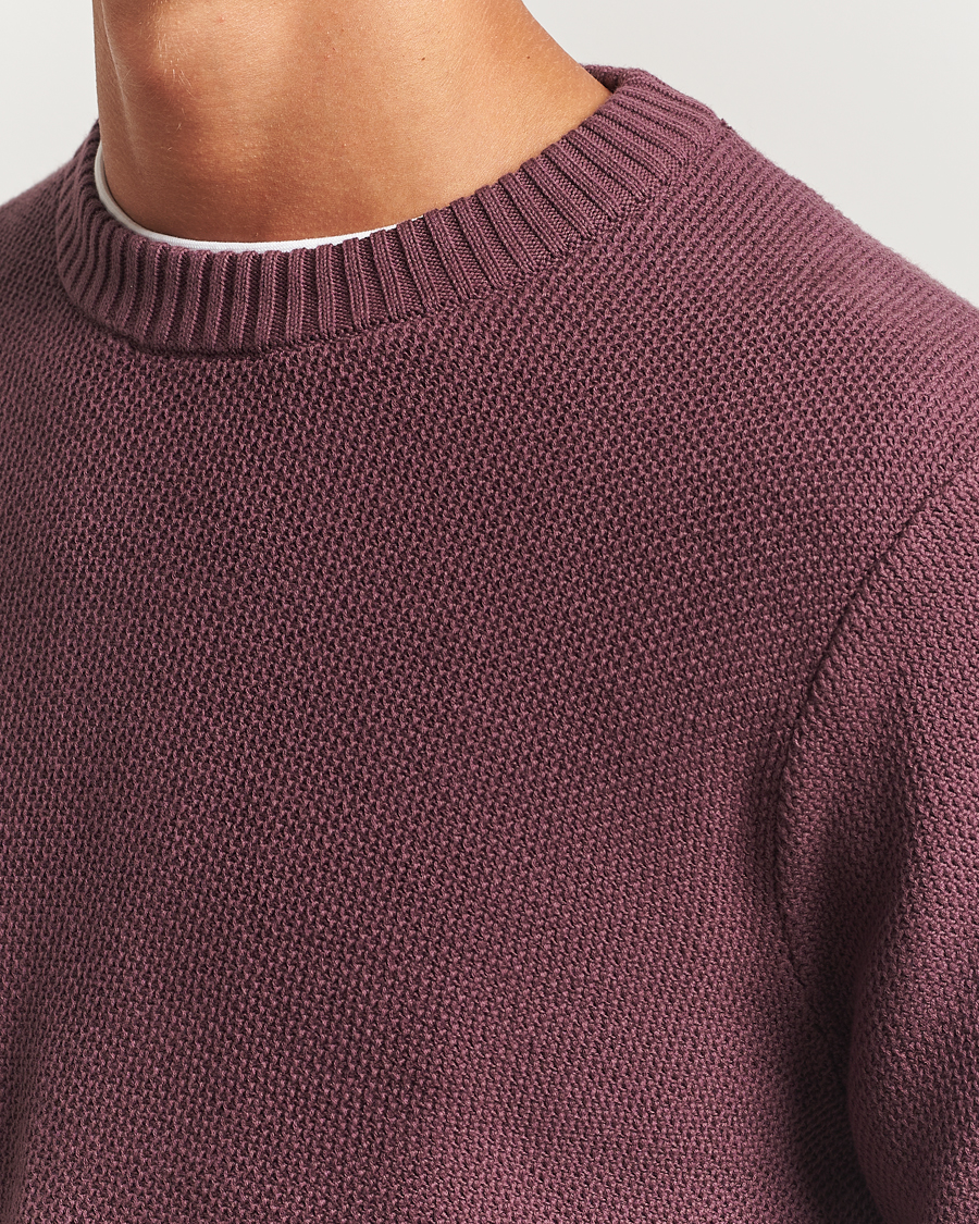 Men | Sweaters & Knitwear | J.Lindeberg | Oliver Structured Sweater Huckleberry