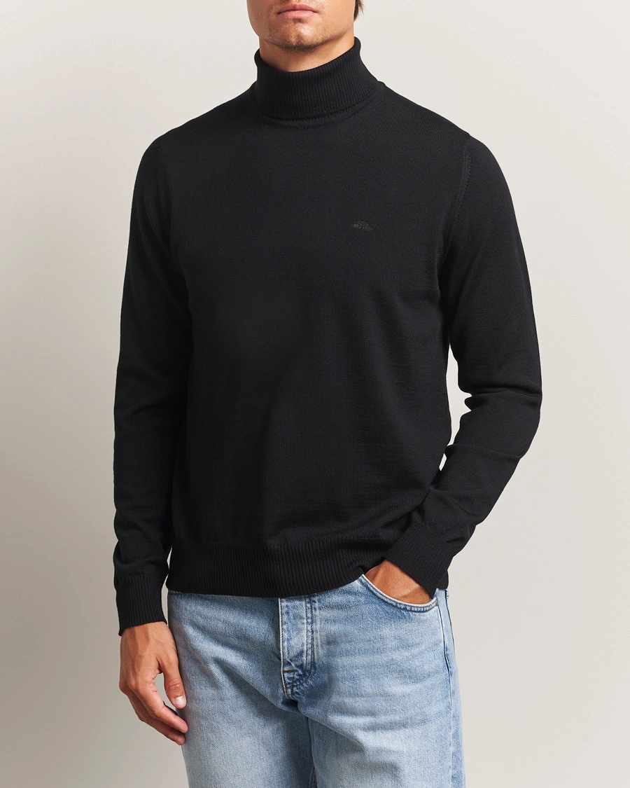 Men | Sweaters & Knitwear | J.Lindeberg | Kaden Merino Turtleneck Black