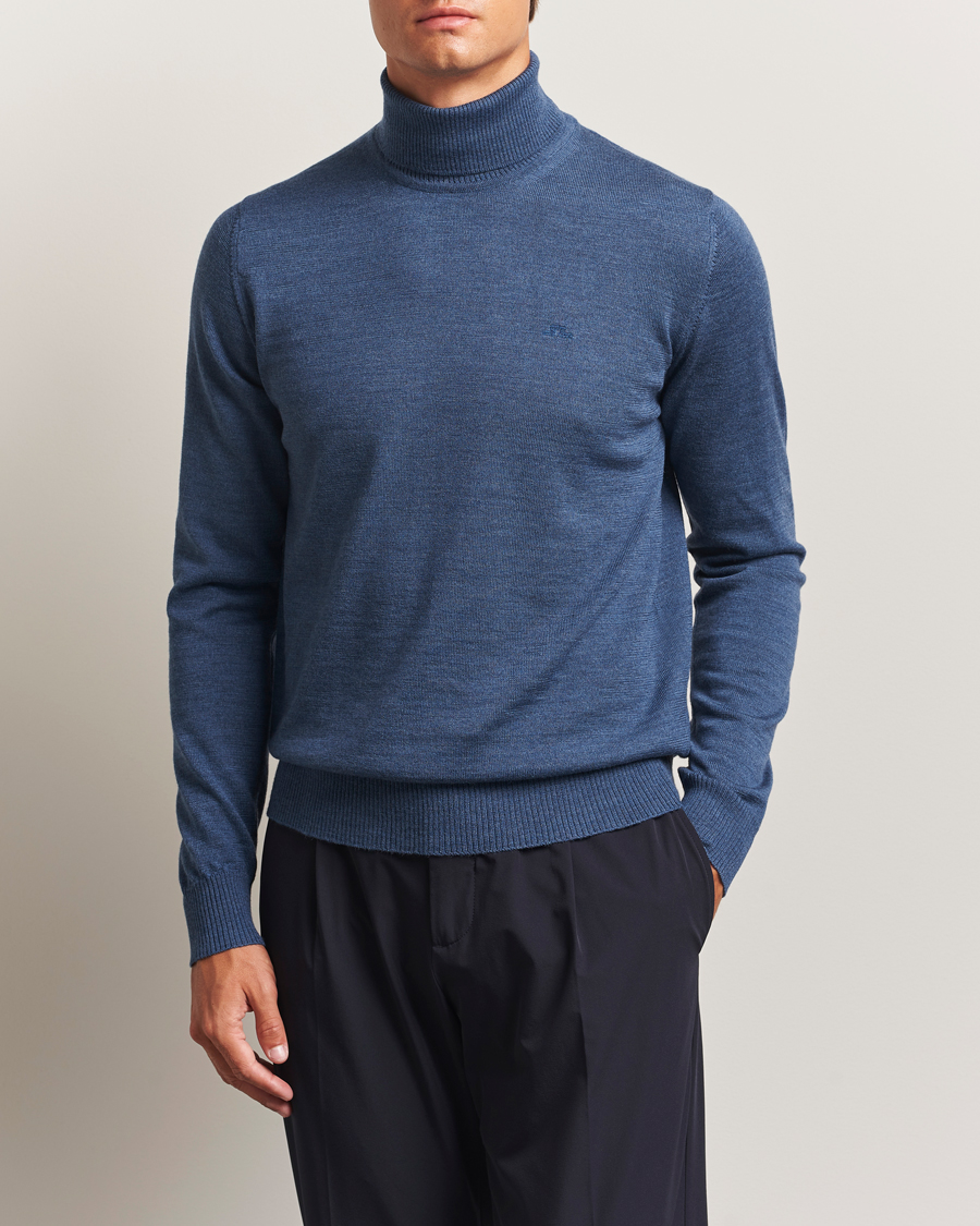 J.Lindeberg Kaden Merino Turtleneck Vintage Indigo Melange at