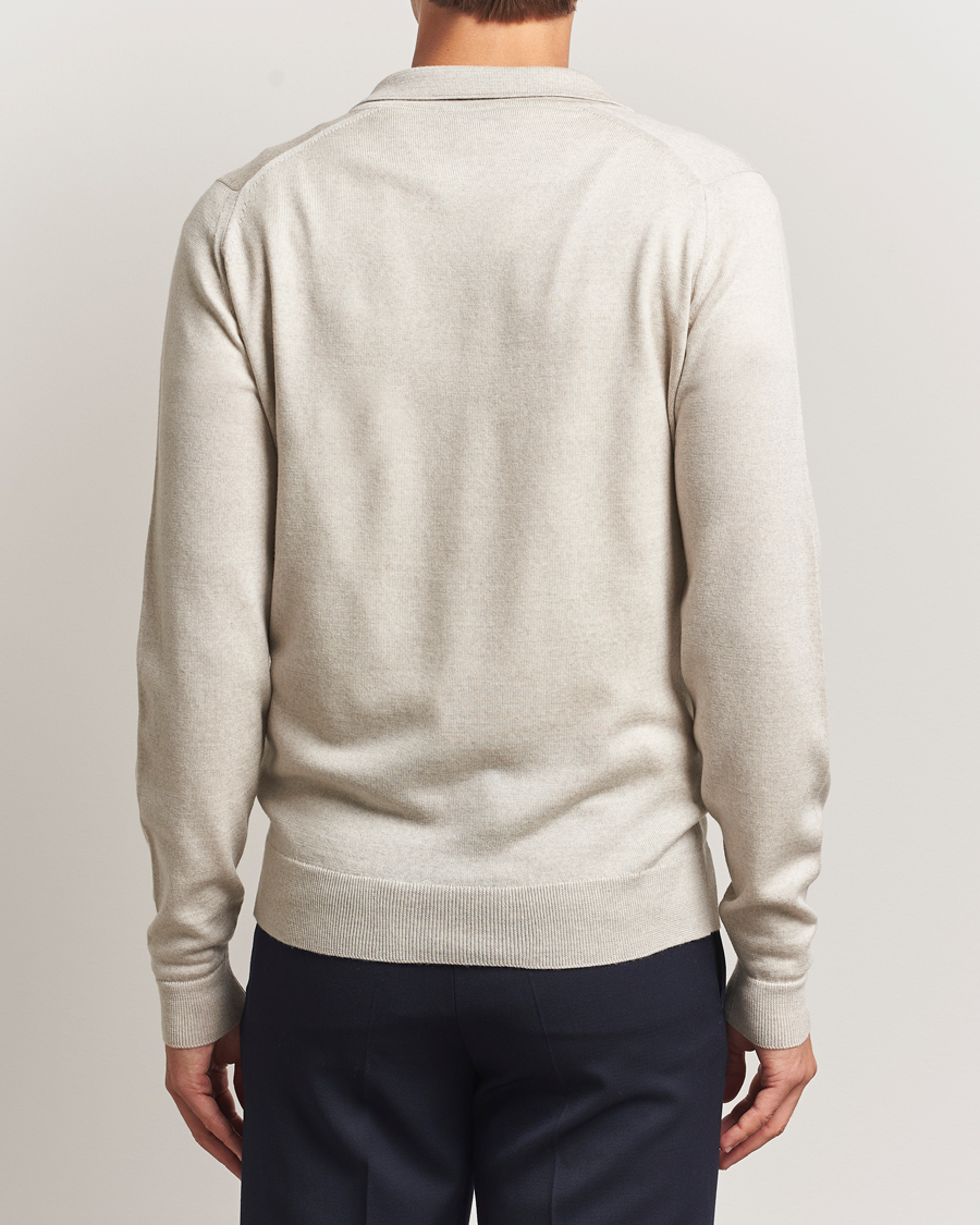 John Smedley Alston Extra Fine Merino Full Zip Grey Fleece at